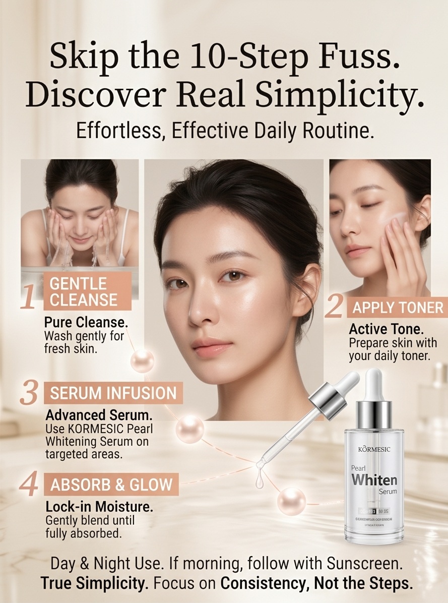 Pearl Whiten serum in a daily skincare routine